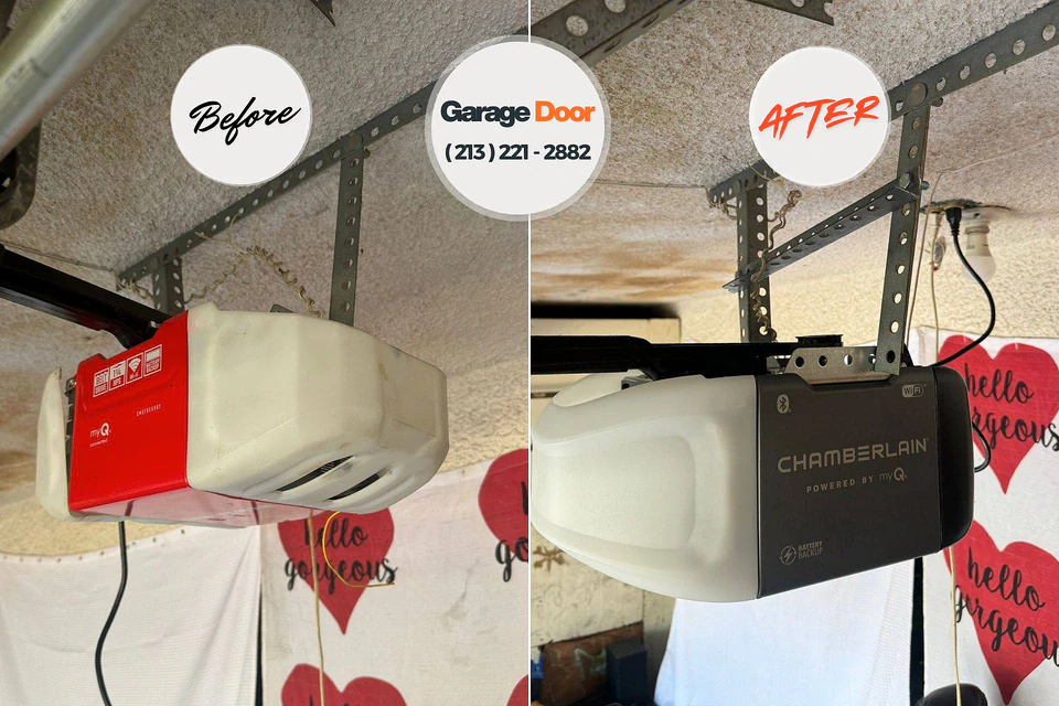 Before and after: garage door repair Whitney, SC